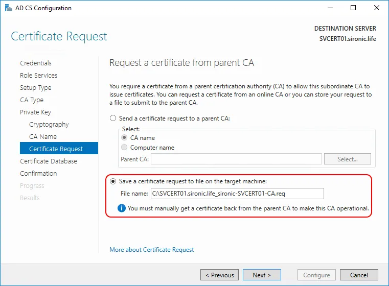 Perform Initial CA Configuration