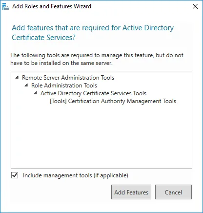 Install the Subordinate CA Role