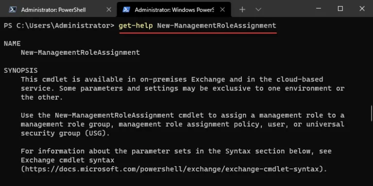  Assigning management roles using the New-ManagementRoleAssignment cmdlet