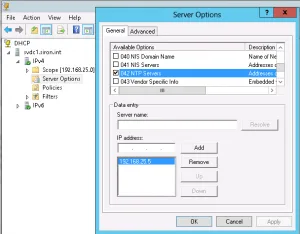 Time Options in DHCP