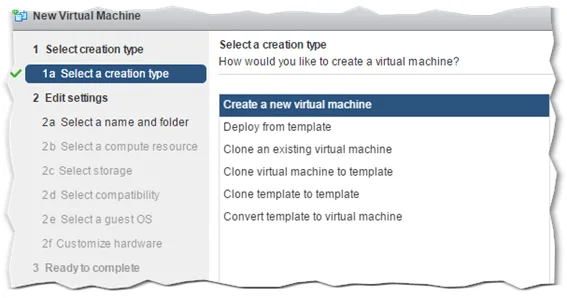 Creating the VM 1