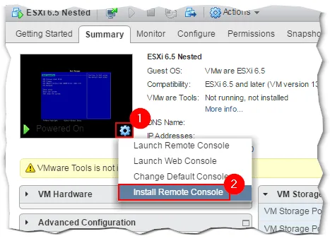 Installing VMware Remote Console (VMRC) to better manage VMs