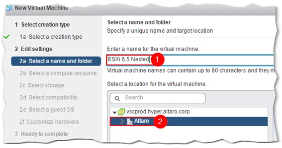 Creating the VM 2