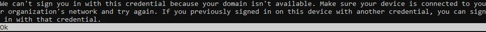 Sign in message