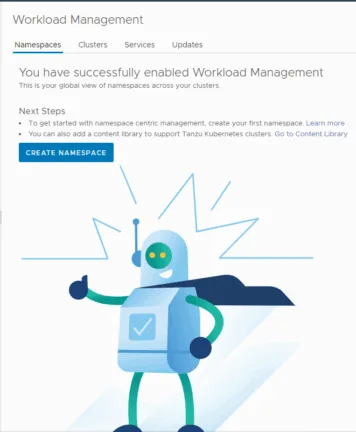  Enabling Workload Management in vSphere with Tanzu