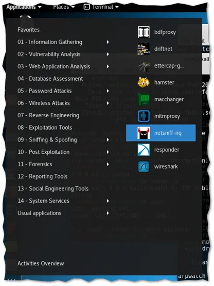 Kali’s suite of security tools