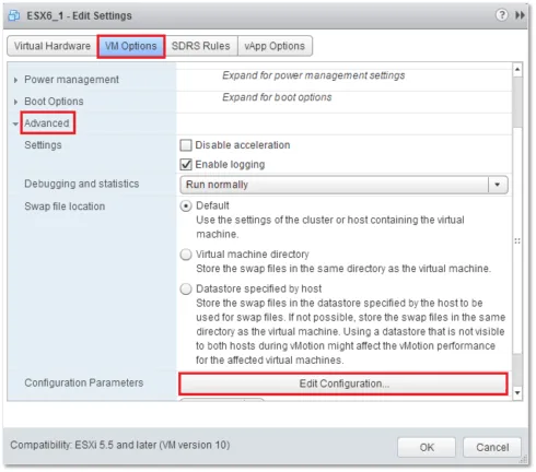 Creating the ESXi VMs step 23