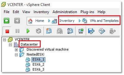 Creating the ESXi VMs step 2