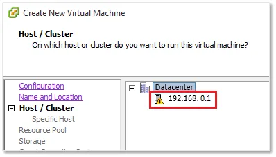 Creating the ESXi VMs step 6