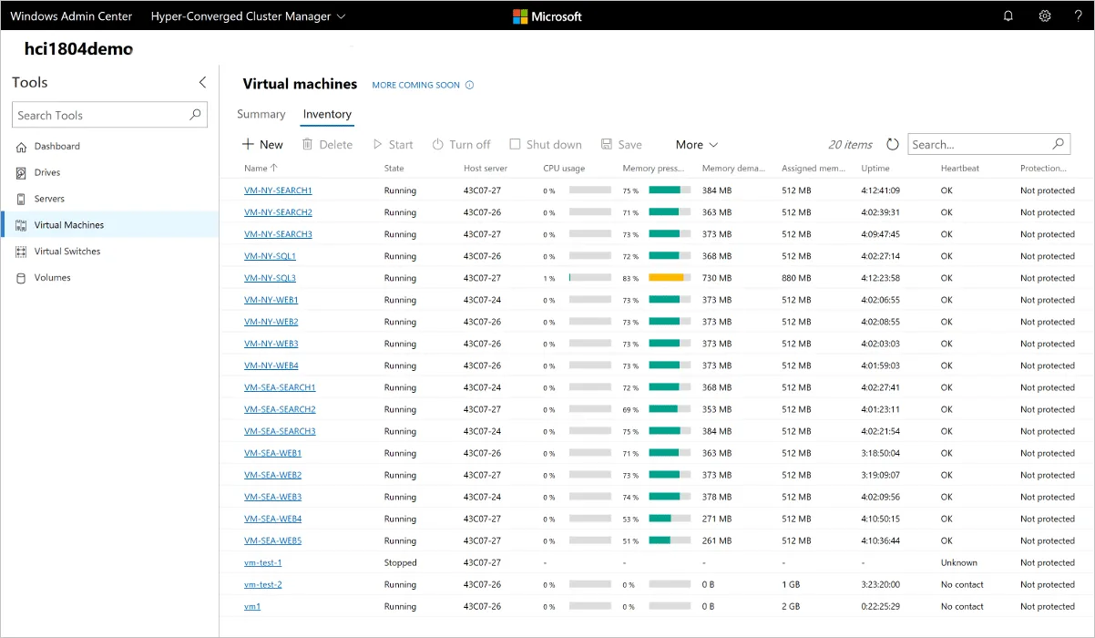 Managing Virtual Machines with Windows Admin Center