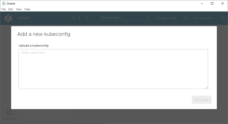 Octant is based on Kubernetes kubeconfig files