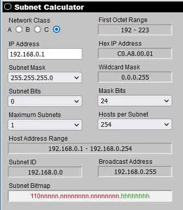 Online IP Subnet Calculator