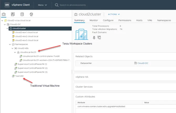  VMware vSphere with Tanzu containers and virtual machines