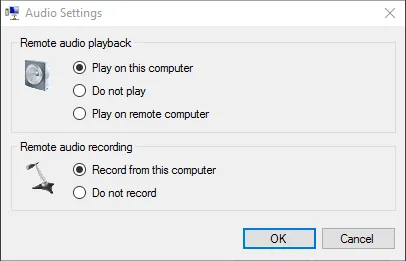 Client Hyper-V Remote Audio