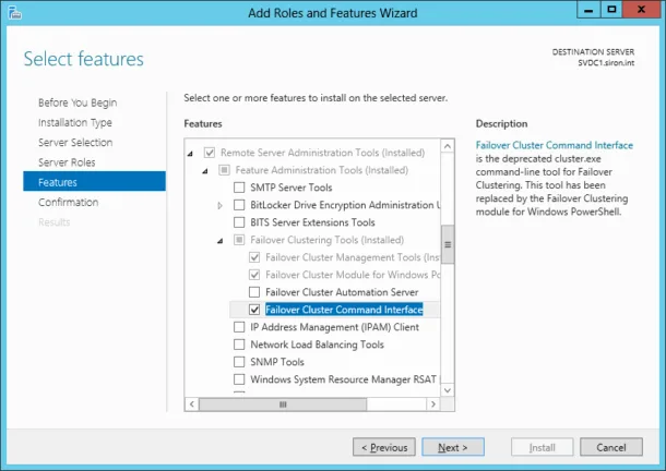 Adding Deprecated Cluster Commands in 2012