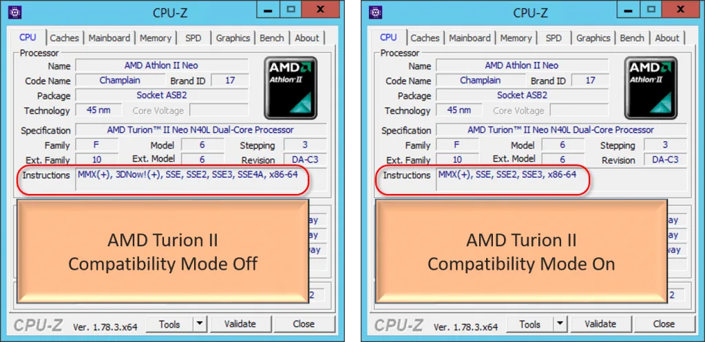 AMD Compatibility Mode off