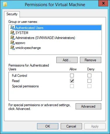 KVP Exchange Root Permissions