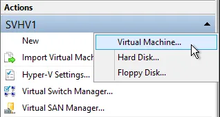 New VM: Start the Wizard
