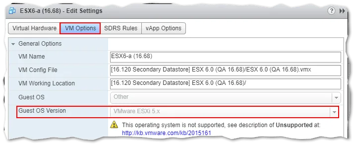 Creating the ESXi VMs step 22