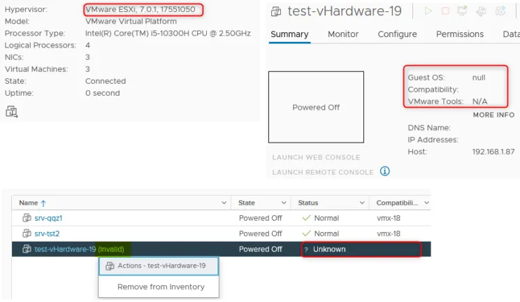 A VM in version 19 (vSphere 7 U2) cannot run on a host running vSphere 7 U1.