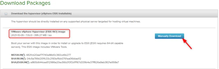 ESXi 7.0.3 download link