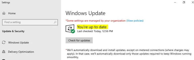Ensure that there are no available updates for Windows Server 2022