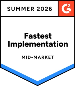 G2 2026 Summer - Fastest Implementation Mid-Market: Mid-Market Cloud Email Security