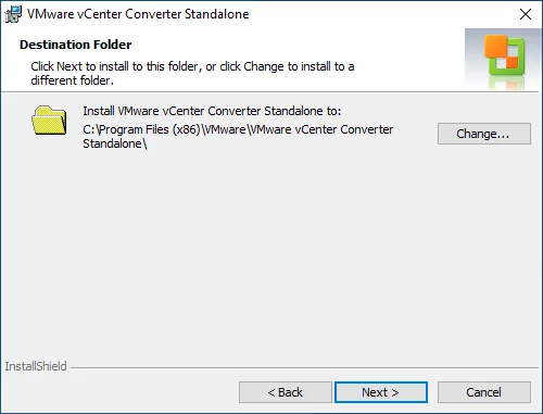 Select the destination folder