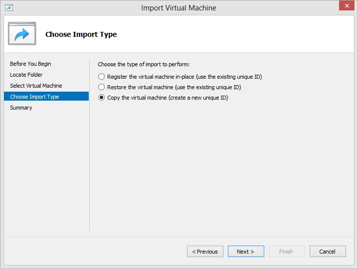 Figure 7 Choose Import Type