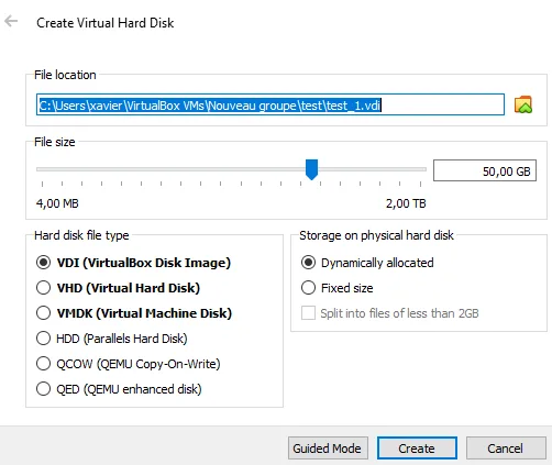 Virtual Box Virtual Disks