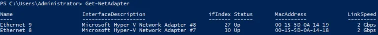 Device Naming for Hyper-V Virtual Network Adapters - Get-NetAdapter