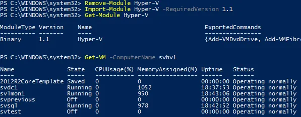 Controlling Down-level Hyper-V Hosts