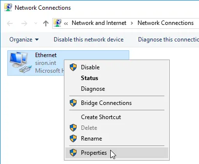 Viewing Hyper-V’s Network Device Name in the Guest GUI - Network Connections window