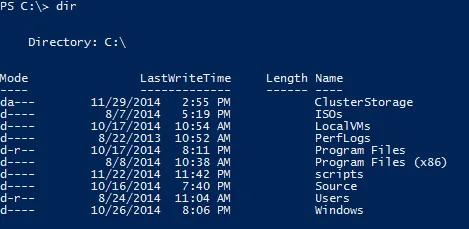 PowerShell Directory Listing