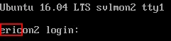 Ubuntu Server console displaying the login prompt after installation completes.