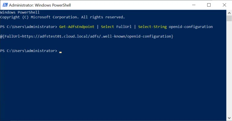 Getting your openid-configuration from your ADFS server