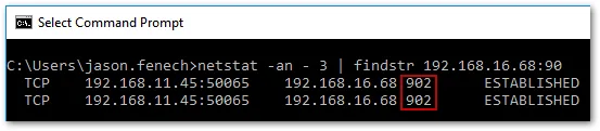 Using netstat to inspect network connections
