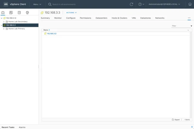 vCenter Server Configured Enhanced Linked Mode