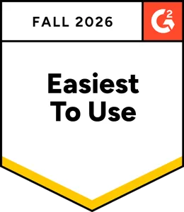 G2 Award Fall 2026 : Easiest to use