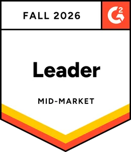 G2 Award Fall 2026 : Leader, Mid-Market