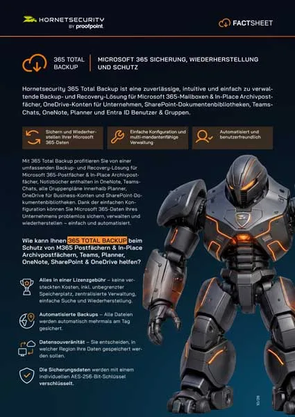 Fact Sheet Cover : 365 Total Backup