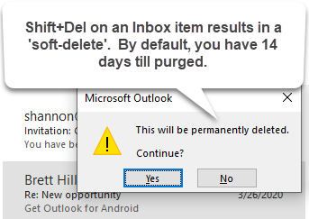 Soft Deleting Items in Outlook