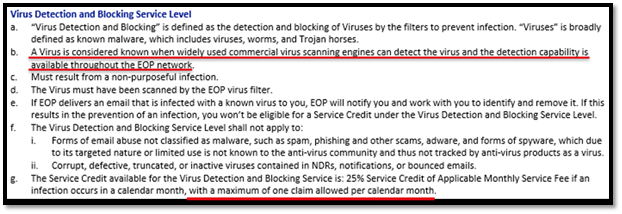 Virus Detection Service Level