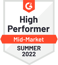 G2 High Performer Mid Market 2022 Award