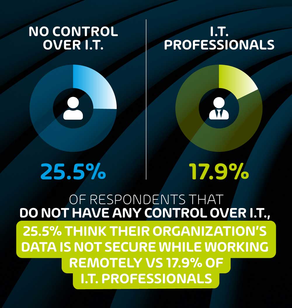 Non I.T. Professionals are less Optimistic about Remote Security than surveyed I.T. Professionals