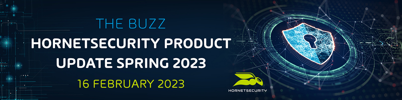 Hornetsecurity Product Update Spring 2023 Banner