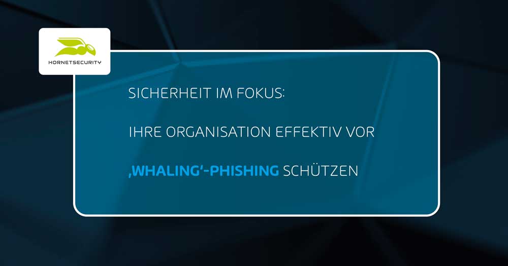Sicherheit im Fokus: Ihre Organisation effektiv vor ‚Whaling‘-Phishing schützen