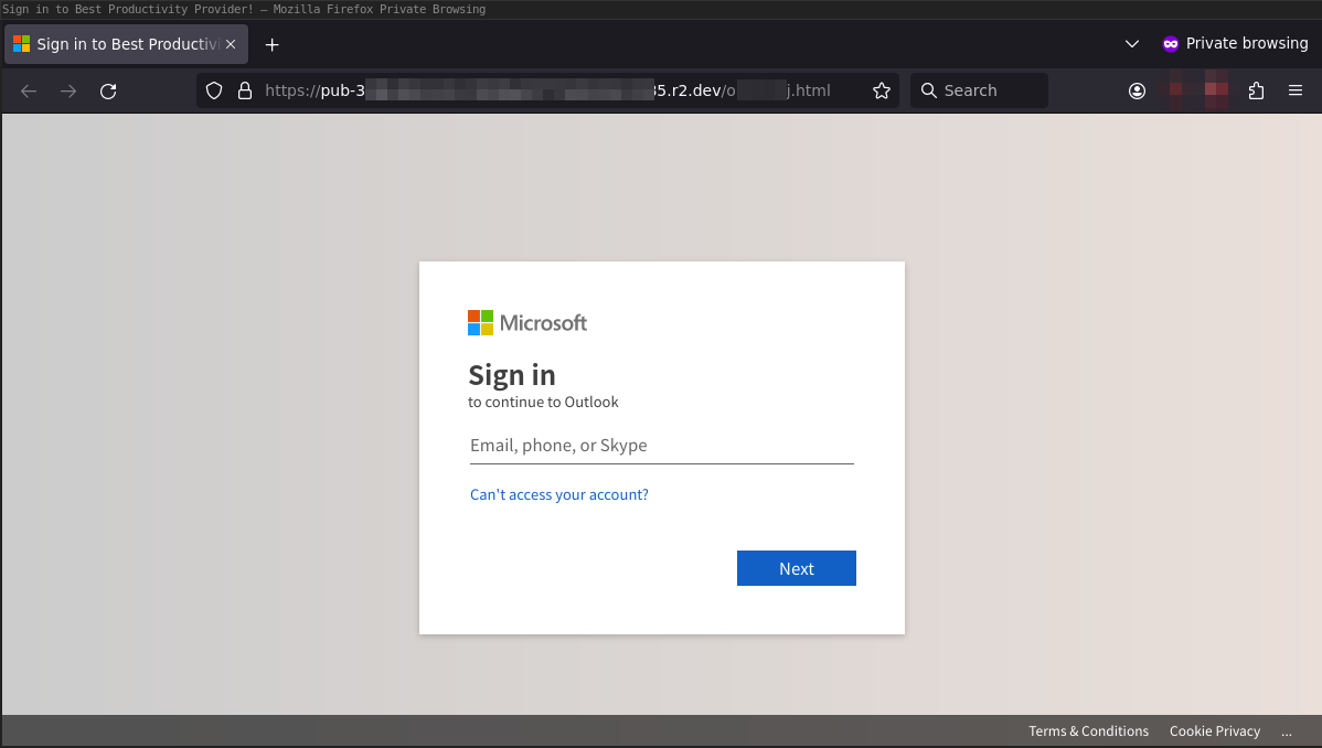 Microsoft login credentials