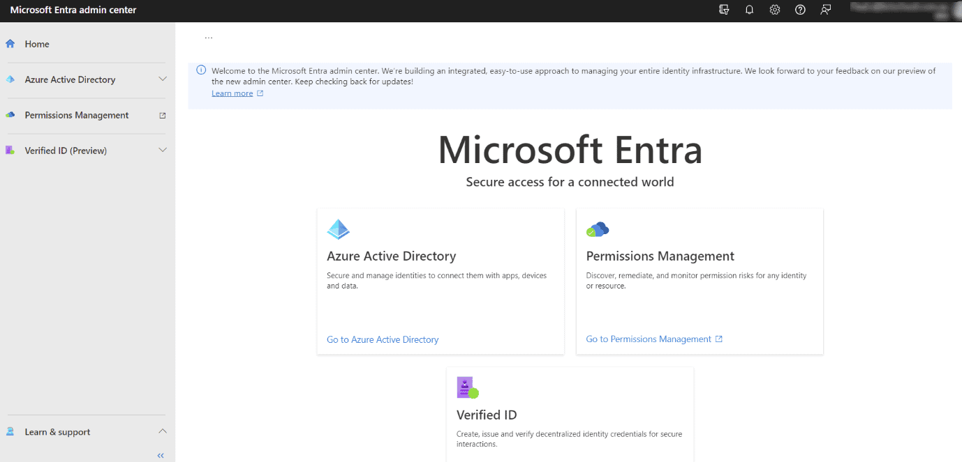 Microsoft Entra portal